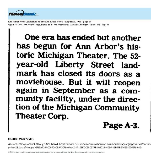 Saving a Movie Palace (1979)