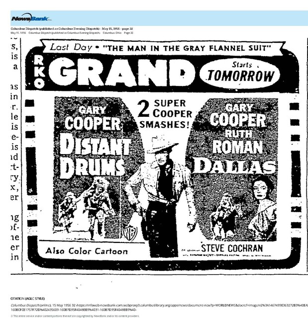 Gary Cooper--Number Seven Box Office Star (1956)