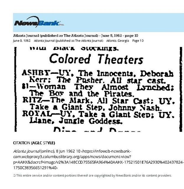 African American Theaters (1962)