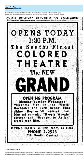 African American Theaters (1945)