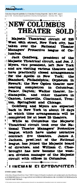 New Owner (1928)/Theater Showmen: James 'Al' Jackson & W, C, Chesbrough