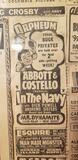 Abbott & Costello  Orpheum Theatre  SF Movie Ad