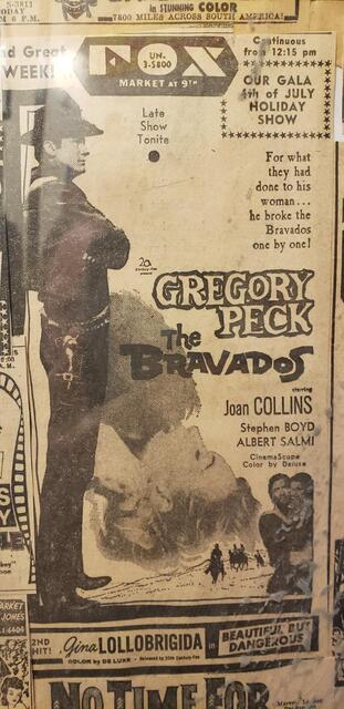 Bravados  Plays Fox Theatre SF  1958