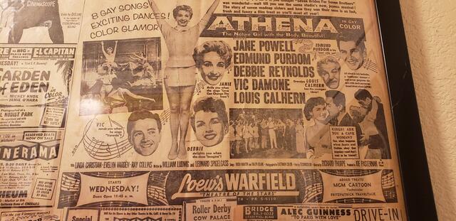 Loews Warfield Theatre SF Movie Ad Athena 