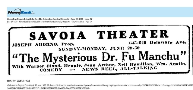 Before The Name was Changed to the Goodale (1930)