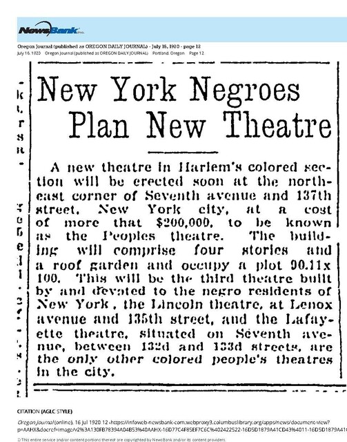 African American Theaters (1920)