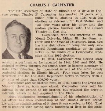 Theater Showam and More:  Charles F. Carpentier (1961)