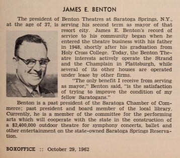 Theater Showam and More:  James E. Benton (1962)