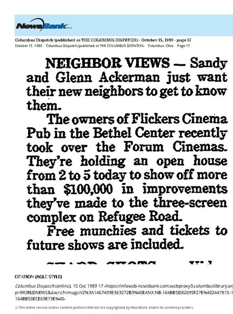 Theater Showman and More:  Glenn Ackerman (1989)