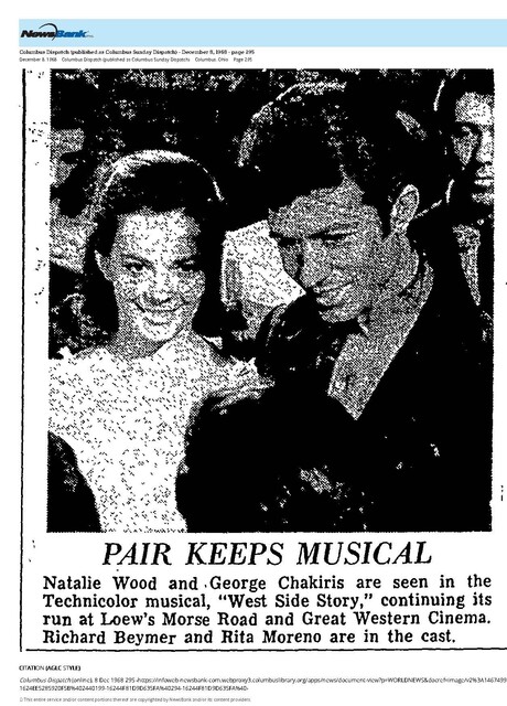 George Chakiris--Norwood, Ohio Born (1932)/Best Supporting Actor Oscar (1961) for This Film