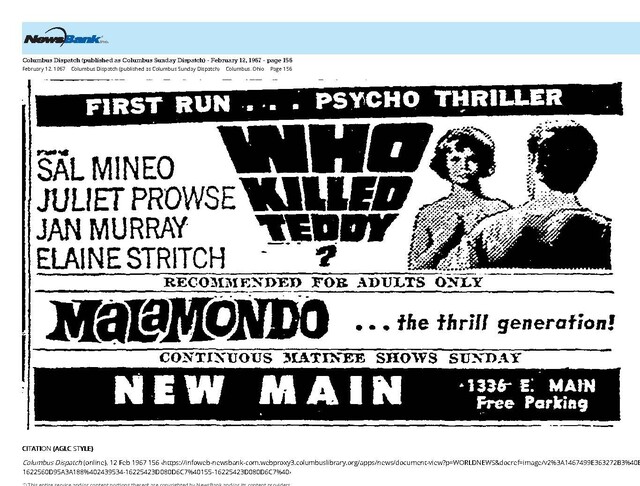 The New Main First-Run Engagements (in chronological order) # 70
