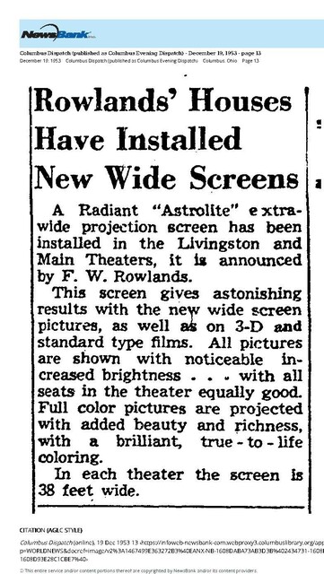 Main Theatre Widescreen (1953)