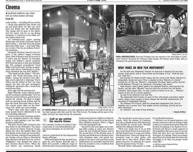 Landmark's Keystone Art Cinema & Indie Lounge