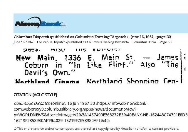 The Last Picture Show at the New Main Theatre (1967)
