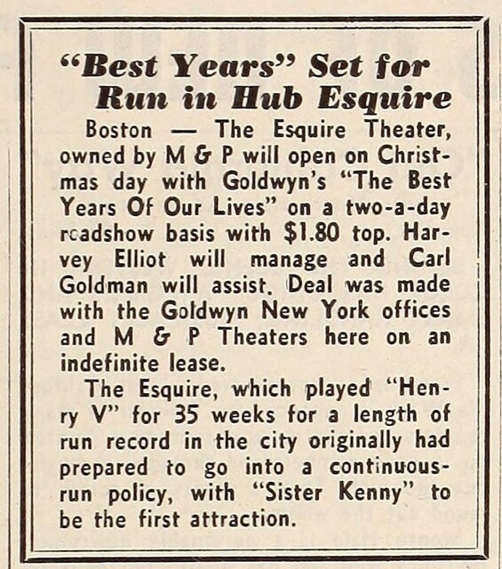 Roadshow Engagement (1946)
