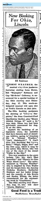 "Stormy Weather" (1943) Day and Date with the Ohio