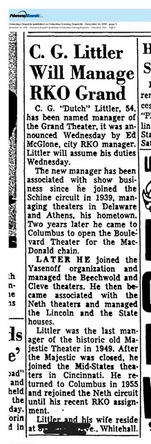 Theater Showman and More:  C. G. Littler (1958)