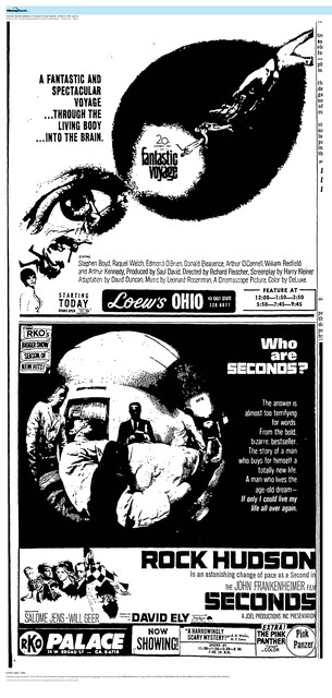 Two Science Fiction Films at the Top Two Theaters (1966)