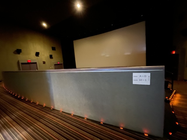 9-8-26 Auditorium 1, standee wall at orchestra seating