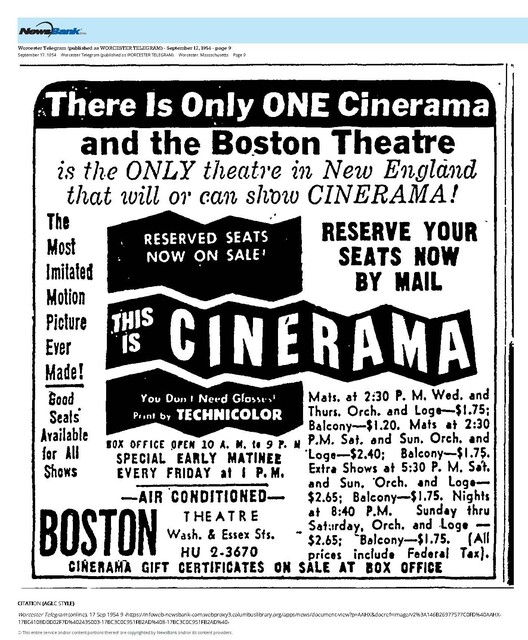The Cinerama Era (1954)