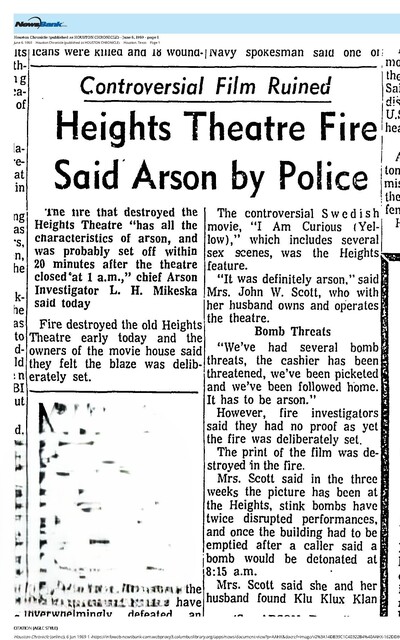 So the Theater was not Destroyed by An Arsonist?