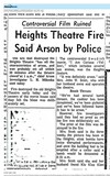 So the Theater was not Destroyed by An Arsonist?