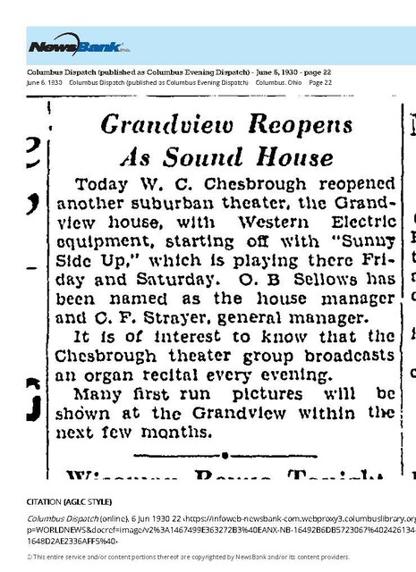 The Sound Era (1930) / Theater Showman and More: W. C. Chesbrough