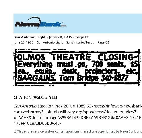 Closing (1985)