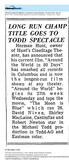 The 1958 Longevity Record for a Columbus Engagement