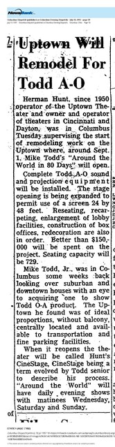 Renovating to Become the Hunts CineStage (1957)
