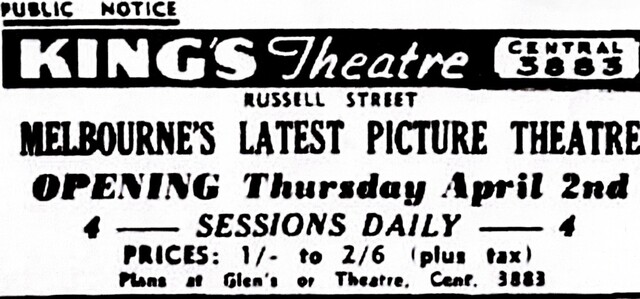 Barclay Theatre 131 Russell Street, Melbourne, VIC - Previously known as the Kings