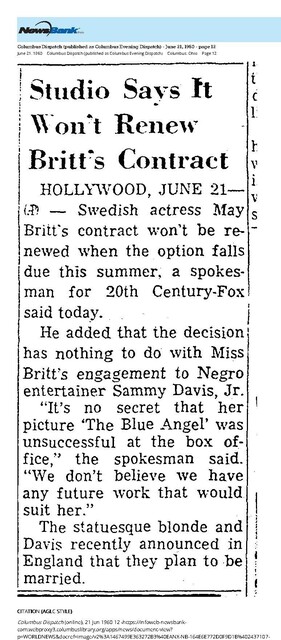 May Britt, R. I. P. (1934 - 2025)