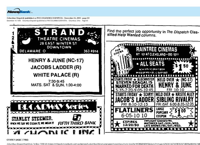 NC-17 Replaces X Rating/The First Hollywood Movie to Be Rated NC-17 (1990)