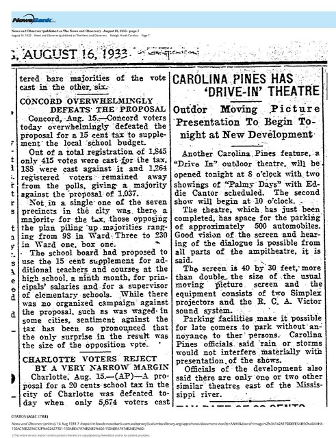 Was This the Second Automobile Drive-In In the United States? (1933)