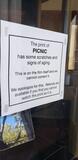 Notice In Box Office Window Stanford Theatre 'Picnic'