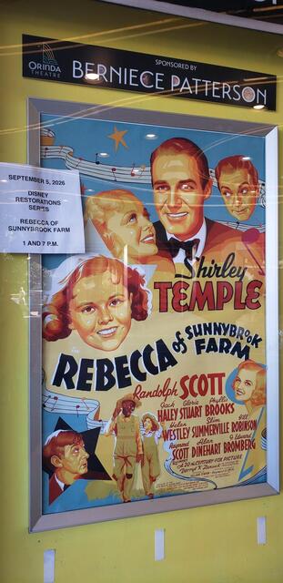 Outdoor Poster Case Orinda Theatre
