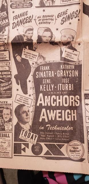 1945 Fox Theatre  SF  Ad