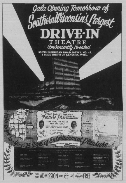 KENO FAMILY DRIVE-IN Theatre; Pleasant Prairie (Kenosha), Wisconsin.