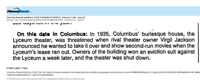 Theater Showman And More: Virgil Jackson On This Date (1935)