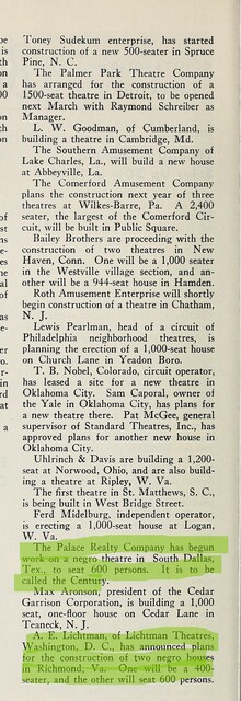 African American Theater (1936) Under Construction