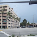 Former location of Riviera Theatre with building that existed when the theatre was the Fuchs Bakery