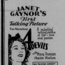 4 Devils at the Liberty Theatre, Great Falls—August 26, 1929