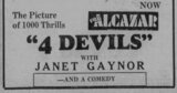 4 Devils at the Alcazar, 23 September 1930