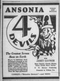 4 Devils at the Ansonia Theatre, Butte—14-16 June, 1930