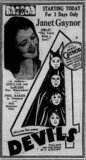 4 Devils at the Fox Balboa—9-11 October, 1929