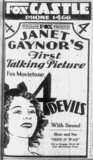 4 Devils at the Fox Castle, Vancouver—10-12 October, 1929