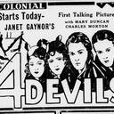 4 Devils, first run at the Colonial—1-2 November, 1929