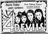 4 Devils, first run at the Colonial—1-2 November, 1929