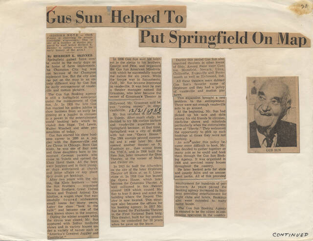 Theater Showman and More: Gus Sun. (1967) Part 1   