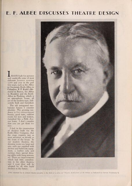 Theater Showman and More: E. F. Albee (1929)